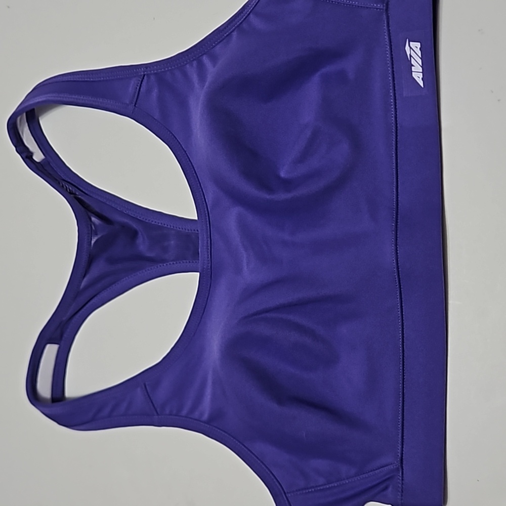 Avia Purple Stretch Sports Bra Top Size L #W-681